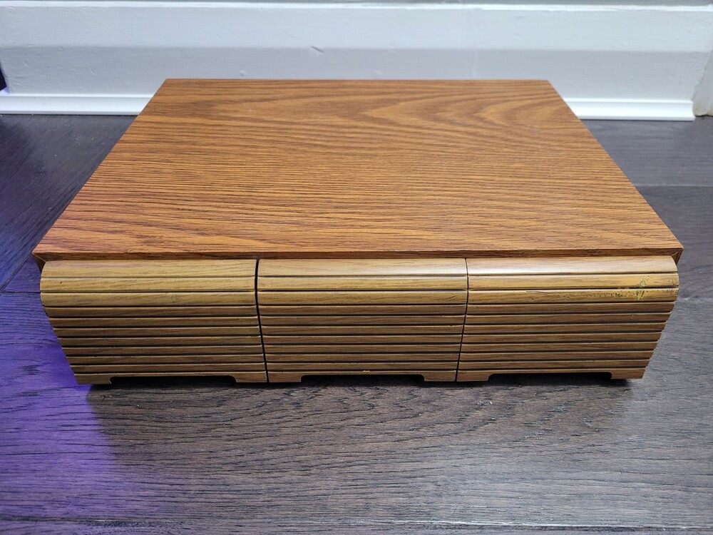 Vintage MCM Style 3 Drawer Cabinet Cassette Tape Holder Storage - Holds 36 Tapes